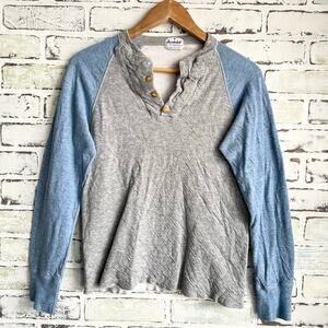 Vintage 70’s-80’s Henley Ragland Single Stitch Shirt Size Medium 16x24